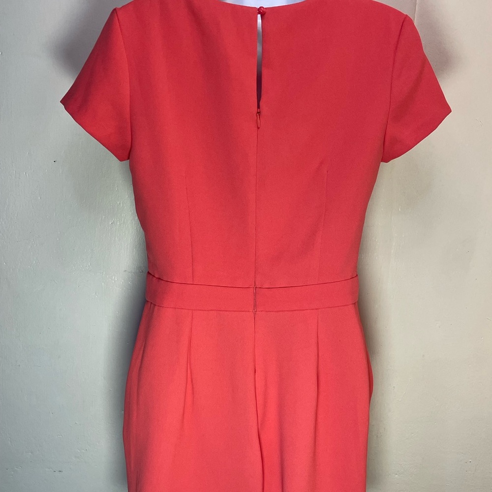 #0122 Banana Republic Coral Zipper Back Romper w/Pockets -2P - Picture 2 of 8